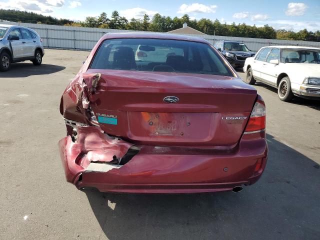 4S3BL616X97225097 - 2009 SUBARU LEGACY 2.5I RED photo 6