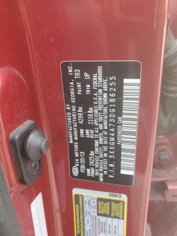 5XXGM4A73DG186255 - 2013 KIA OPTIMA LX RED photo 12