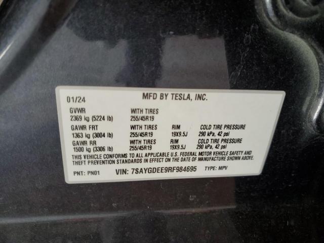 7SAYGDEE9RF984695 - 2024 TESLA MODEL Y Graphit Foto 12