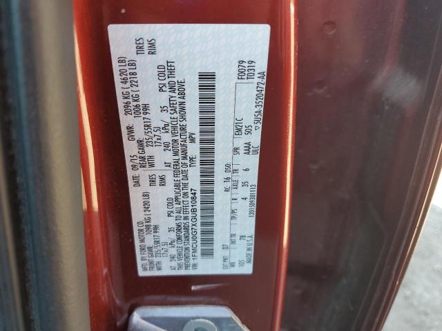 1FMCU0G7XGUB10847 - 2016 FORD ESCAPE SE Tünd qırmızı foto 13