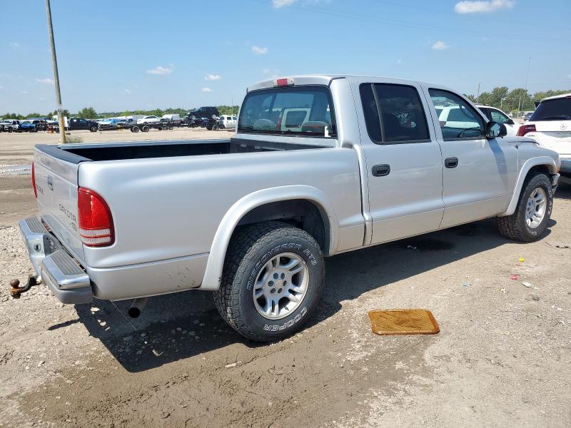 1D7HL48N44S508781 - 2004 DODGE DAKOTA QUAD SLT SILVER photo 3