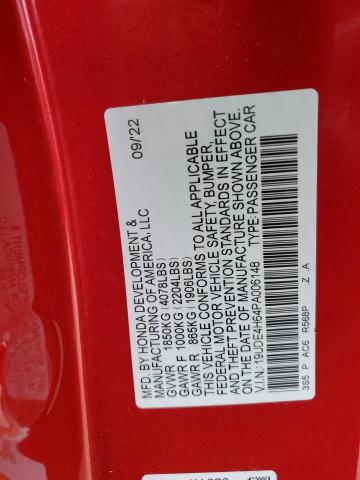 19UDE4H64PA006148 - 2023 ACURA INTEGRA A-SPEC TECH RED photo 13