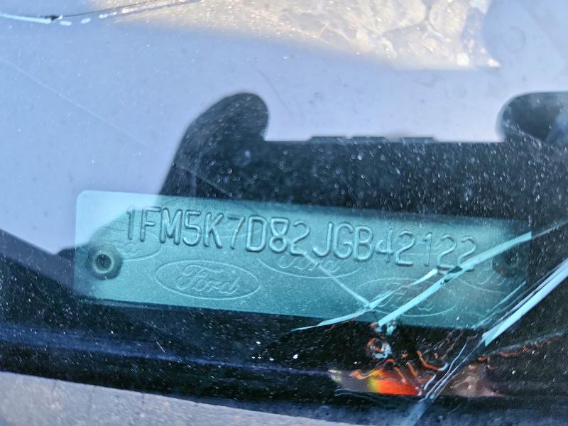 1FM5K7D82JGB42122 - 2018 FORD EXPLORER XLT Чорний фото 13