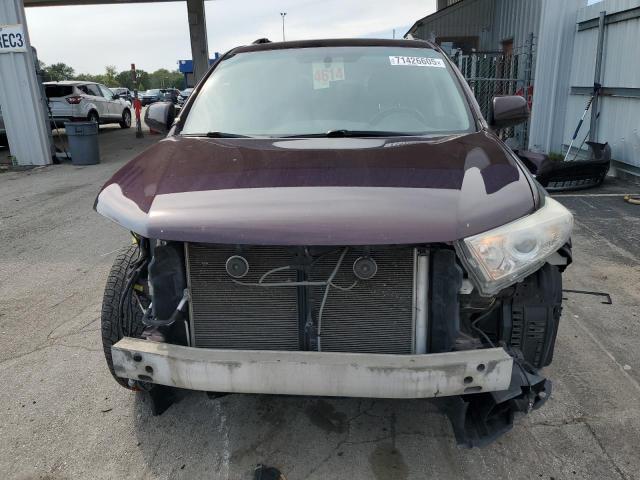 5TDBK3EH4CS141187 - 2012 TOYOTA HIGHLANDER BASE 勃艮第红 照片 5