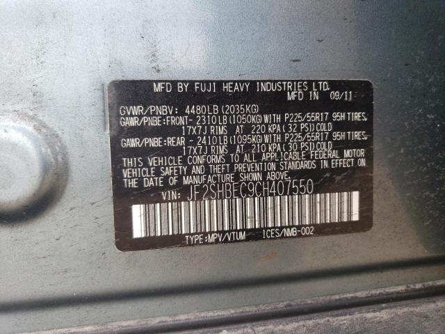 JF2SHBEC9CH407550 - 2012 SUBARU FORESTER LIMITED Mavi foto 13