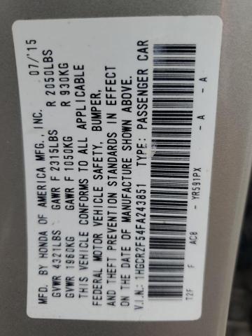 1HGCR2F54FA243851 - 2015 HONDA ACCORD SPORT GOLD photo 13