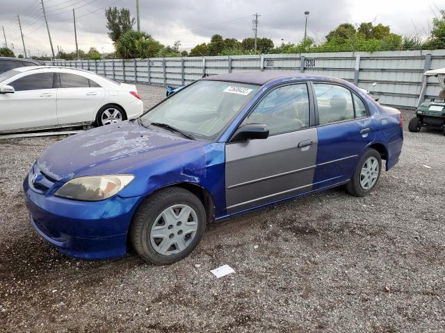 2HGES16385H549621 - 2005 HONDA CIVIC DX VP BLUE photo 2