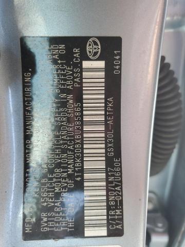 4T1BK3DBXBU385865 - 2011 TOYOTA AVALON BASE BLUE photo 13