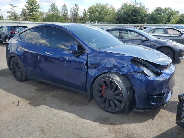 7SAYGDEF2NF519243 - 2022 TESLA MODEL Y 蓝色 照片 4