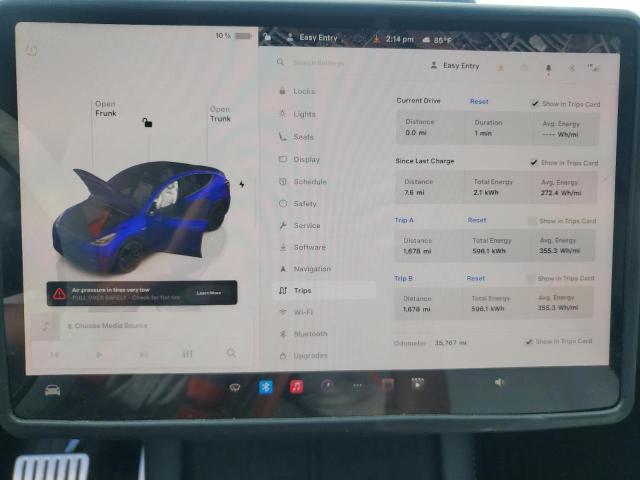 7SAYGDEF2NF519243 - 2022 TESLA MODEL Y 蓝色 照片 9