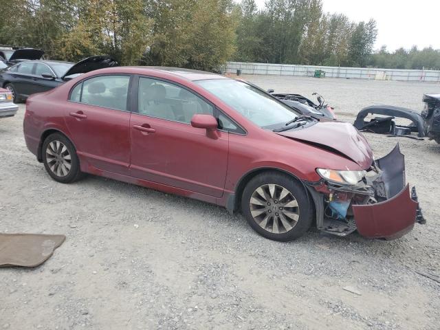 19XFA16899E034467 - 2009 HONDA CIVIC EX BURGUNDY photo 4