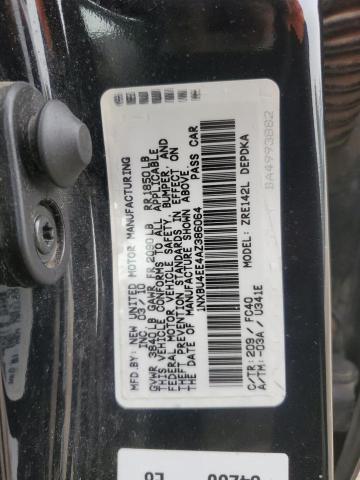1NXBU4EE4AZ386064 - 2010 TOYOTA COROLLA BASE Noir photo 12