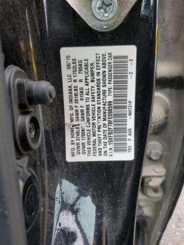 19XFB2F78FE098599 - 2015 HONDA CIVIC SE 黑色 照片 12