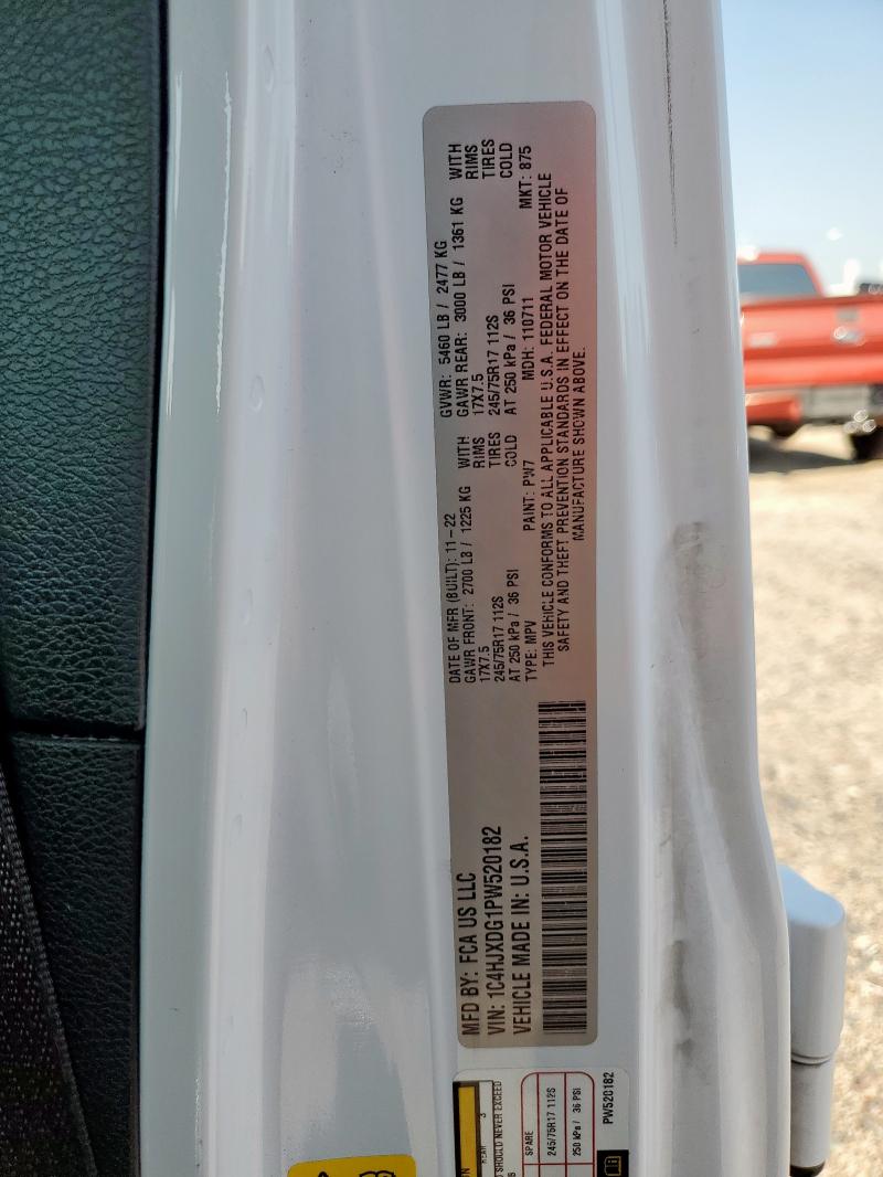 1C4HJXDG1PW520182 - 2023 JEEP WRANGLER SPORT WHITE photo 14