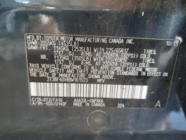 2T3BF4DV8BW161523 - 2011 TOYOTA RAV4 蓝色 照片 14