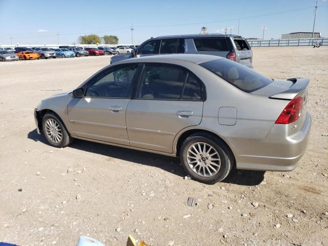 2HGES16595H598893 - 2005 HONDA CIVIC LX BEIGE photo 2