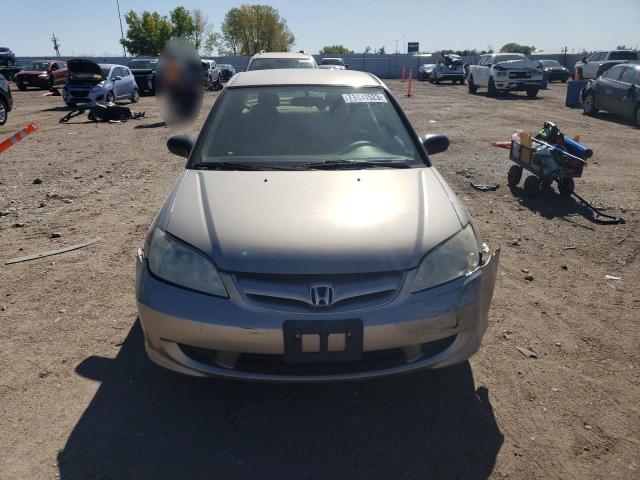 2HGES16595H598893 - 2005 HONDA CIVIC LX BEIGE photo 5