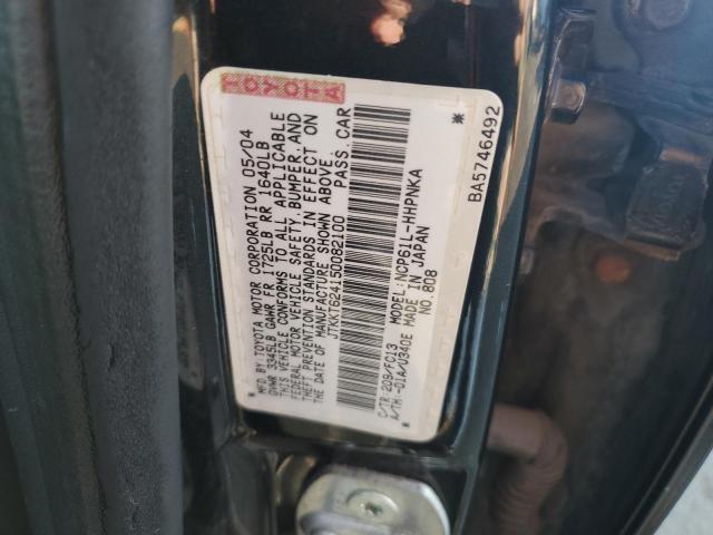 JTKKT624150082100 - 2005 TOYOTA SCION XA BLACK photo 12