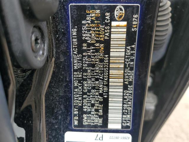 4T1BF1FK6GU532664 - 2016 TOYOTA CAMRY LE BLACK photo 13