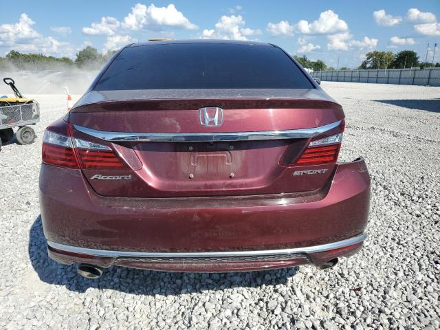 1HGCR2F55GA040923 - 2016 HONDA ACCORD SPORT ბურგუნდია ფოტო 6