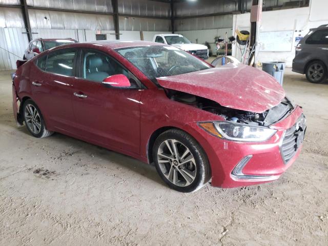 KMHD84LFXHU195915 - 2017 HYUNDAI ELANTRA SE MAROON photo 4