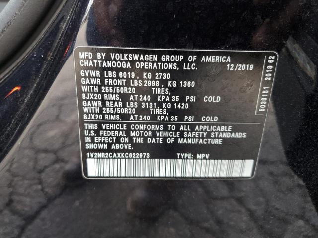 1V2NR2CAXKC622973 - 2019 VOLKSWAGEN ATLAS SEL PREMIUM Qara foto 13