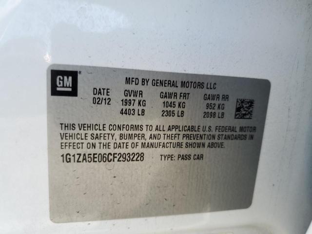 1G1ZA5E06CF293228 - 2012 CHEVROLET MALIBU LS Белый фото 12