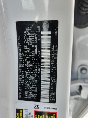 4T1DAACK8SU527437 - 2025 TOYOTA CAMRY XSE 白色 照片 12