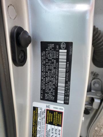 4T4BE46K59R051334 - 2009 TOYOTA CAMRY BASE SILVER photo 12