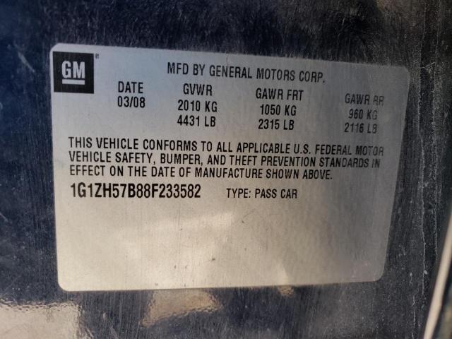 1G1ZH57B88F233582 - 2008 CHEVROLET MALIBU 1LT BLUE photo 12