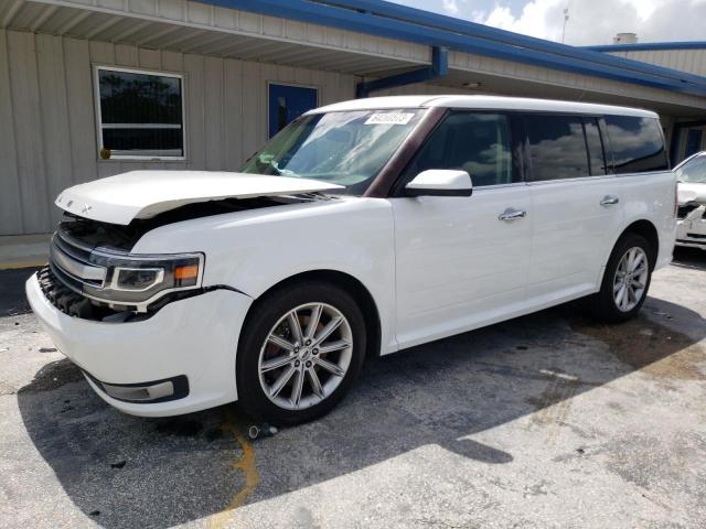 2FMGK5D83JBA09843 - 2018 FORD FLEX LIMITED WHITE photo 1