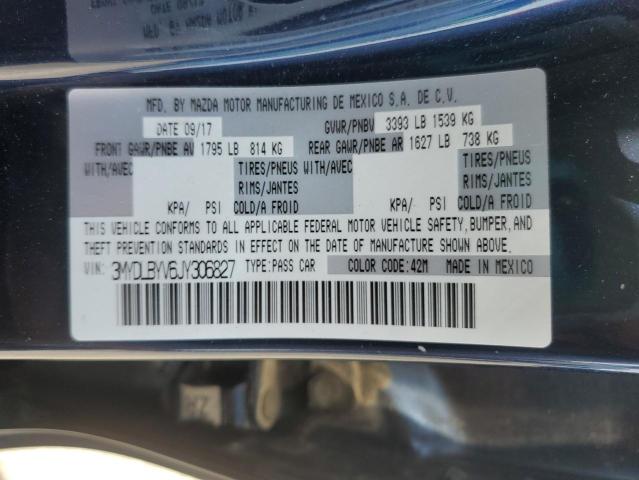 3MYDLBYV6JY306827 - 2018 TOYOTA YARIS IA ლურჯი ფოტო 12