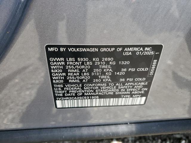 1V2HR2CA2SC531905 - 2025 VOLKSWAGEN ATLAS SE Сірий фото 14