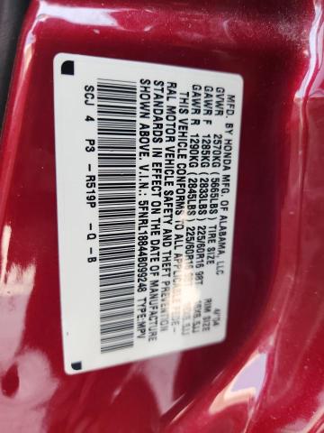 5FNRL18844B099248 - 2004 HONDA ODYSSEY EX MAROON photo 13