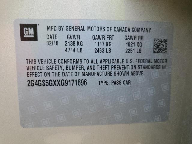 2G4GS5GXXG9171696 - 2016 BUICK REGAL PREMIUM TAN photo 13