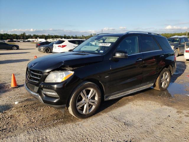 4JGDA5HB5CA079421 - 2012 MERCEDES-BENZ ML 350 4MATIC BLACK photo 1