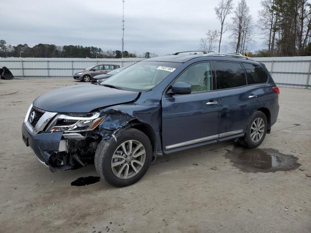 5N1AR2MN5EC687053 - 2014 NISSAN PATHFINDER S BLUE photo 1