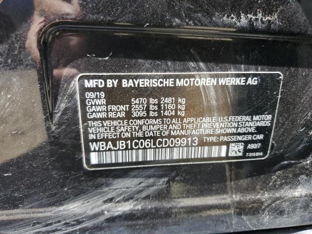 WBAJB1C06LCD09913 - 2020 BMW 530XE CHARCOAL photo 12