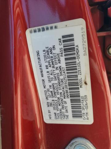 1NXBR18E91Z511457 - 2001 TOYOTA COROLLA CE RED photo 12