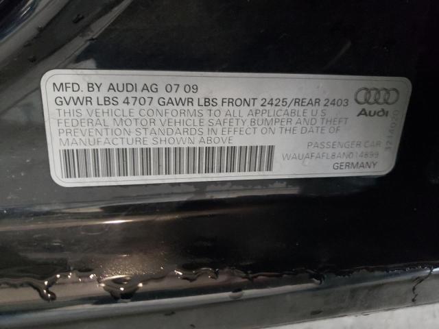 WAUAFAFL8AN014899 - 2010 AUDI A4 PREMIUM BLACK photo 12