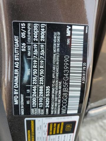 WDCGG8JB5FG439990 - 2015 MERCEDES-BENZ GLK 350 4MATIC BROWN photo 13