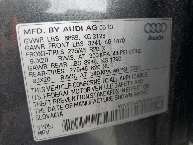 WA1DGAFE8DD016526 - 2013 AUDI Q7 PRESTIGE GRAY photo 13