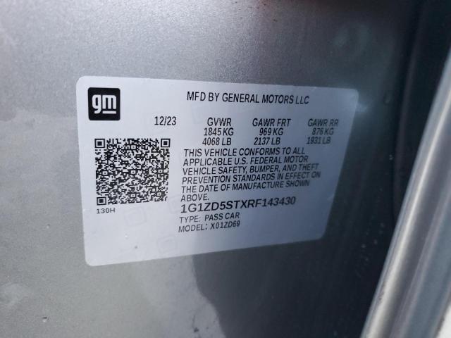 1G1ZD5STXRF143430 - 2024 CHEVROLET MALIBU LT GRAY photo 13