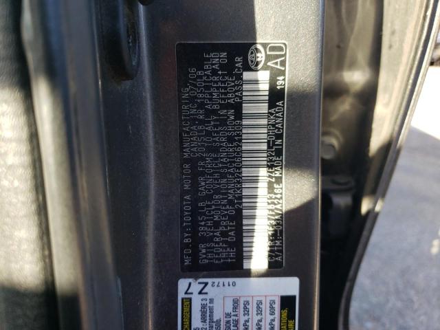 2T1KR32E06C621309 - 2006 TOYOTA COROLLA MA XR GRAY photo 12