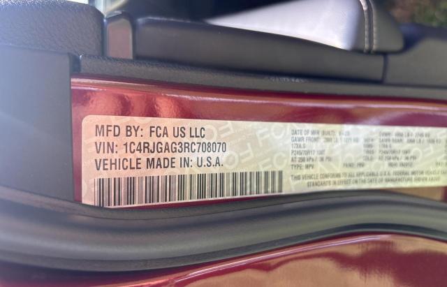 1C4RJGAG3RC708070 - 2024 JEEP GRAND CHEROKEE LAREDO 红色 照片 10