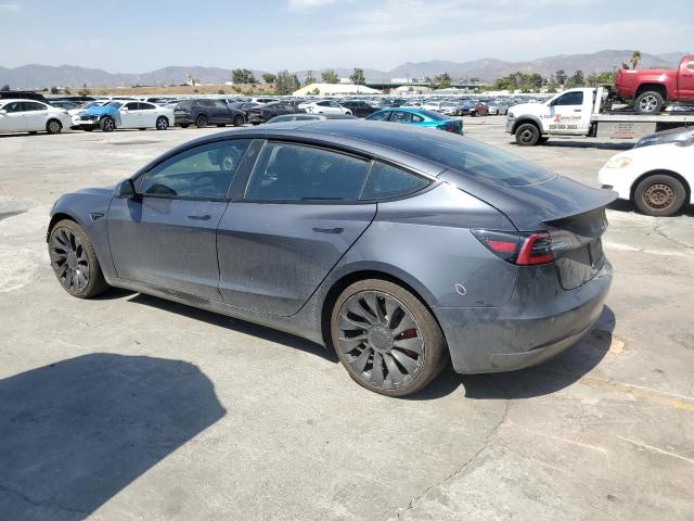 5YJ3E1ECXMF075836 - 2021 TESLA MODEL 3 Gris foto 2