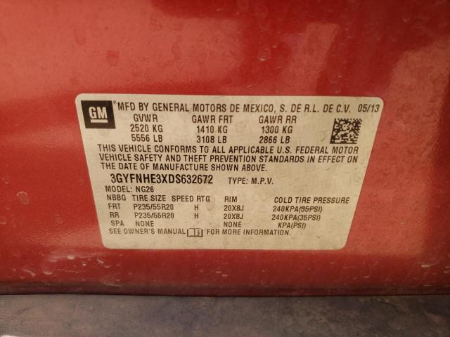 3GYFNHE3XDS632672 - 2013 CADILLAC SRX PERFORMANCE COLLECTION Бордовый фото 12