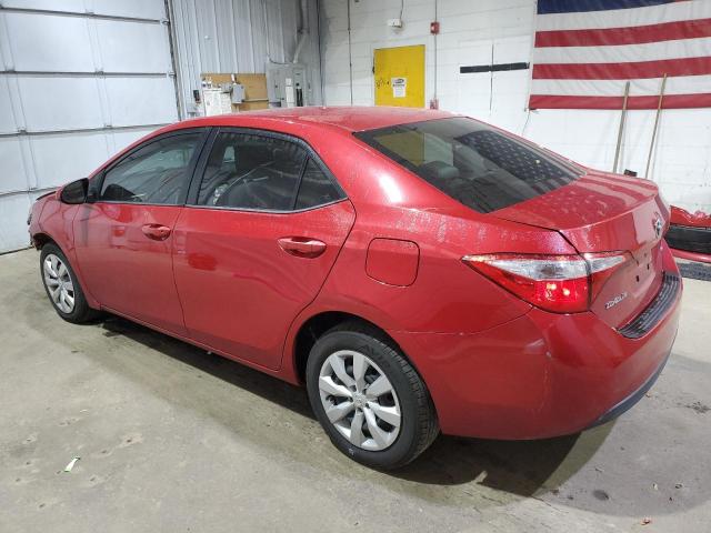 2T1BURHE0EC015306 - 2014 TOYOTA COROLLA L RED photo 2