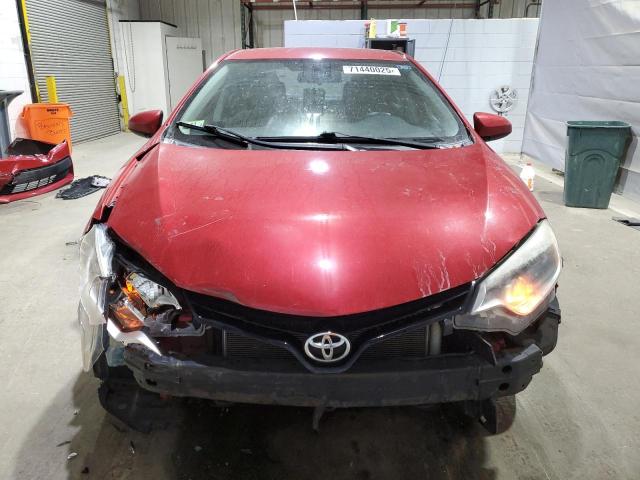 2T1BURHE0EC015306 - 2014 TOYOTA COROLLA L RED photo 5