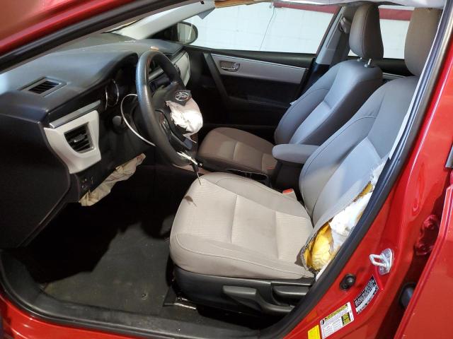 2T1BURHE0EC015306 - 2014 TOYOTA COROLLA L RED photo 7